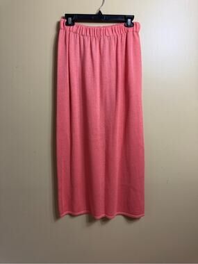San Remo pink peach, medium knit maxi skirt